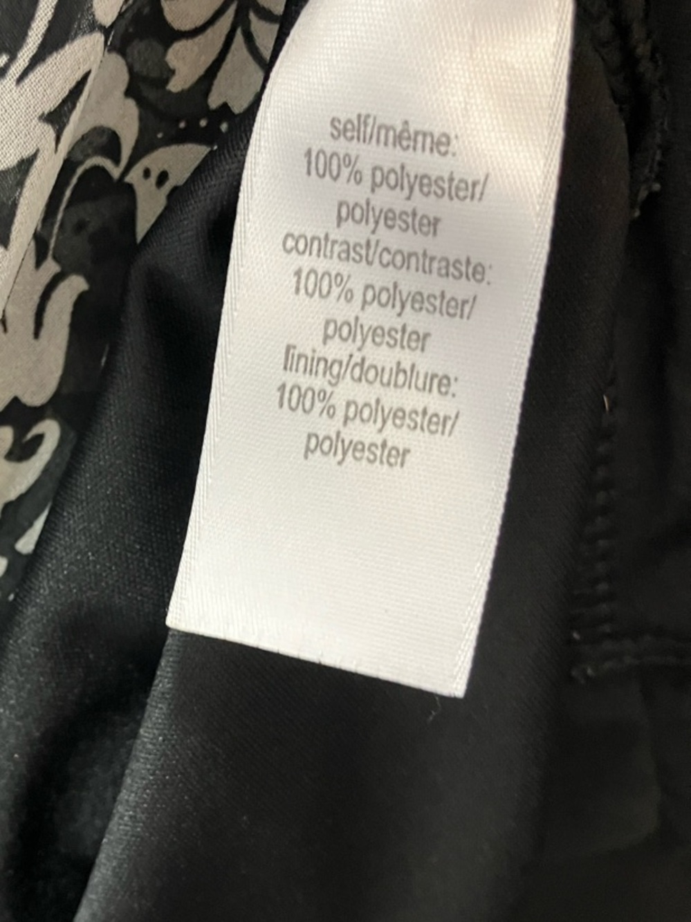 Black & White Sleeveless Printed Sheer Yoke Top - Picture 3 of 8